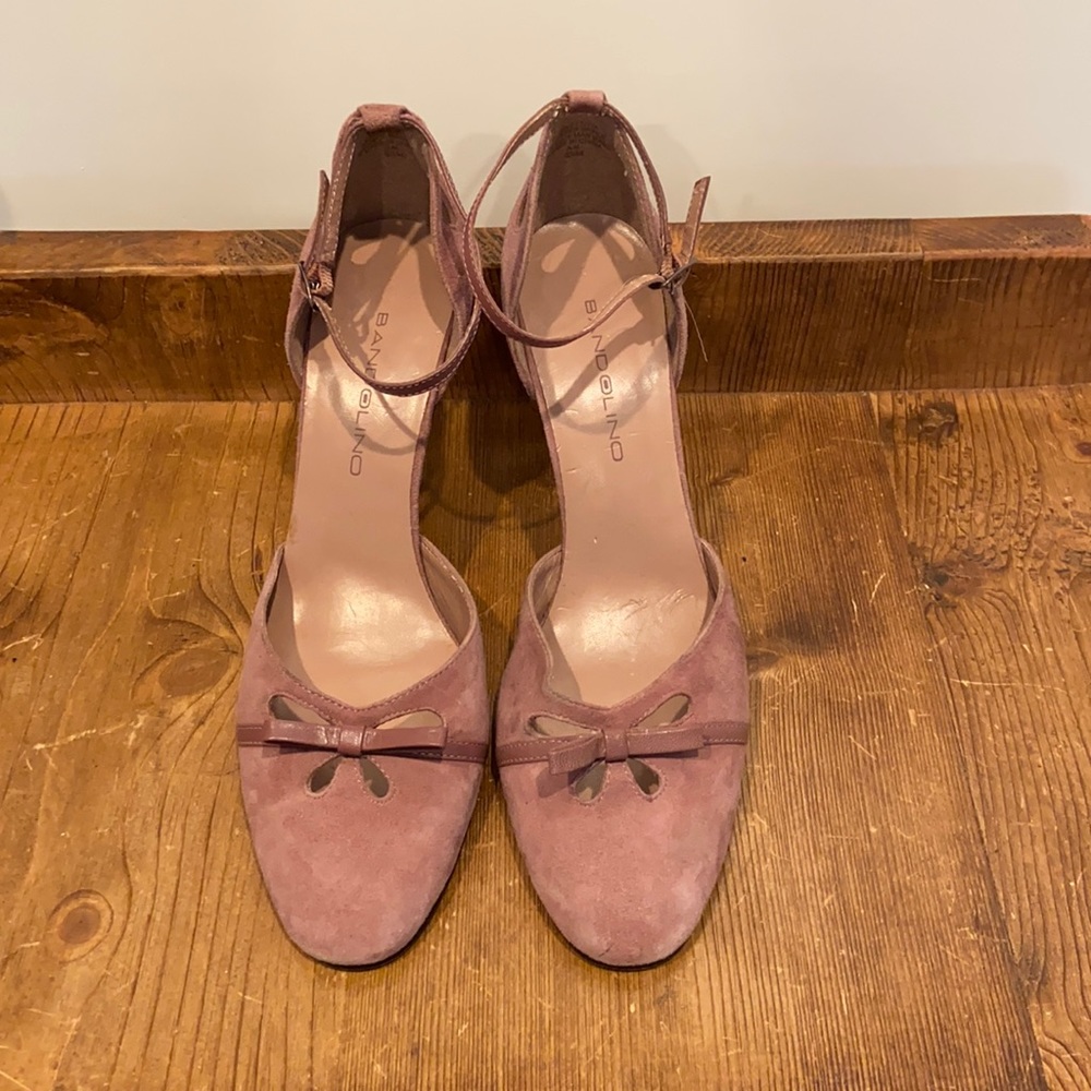 Bandley no Mas retro suede high heels with bow BN527
